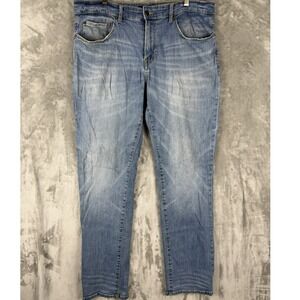 Aeropostale Mens Jeans 36x32 Straight Fit Light Wash Denim Casual
